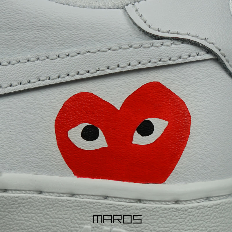 Air force 1 comme des garcons coeur rouge 2025
